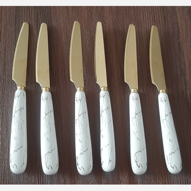 چاقو طلایی دسته سرامیکی